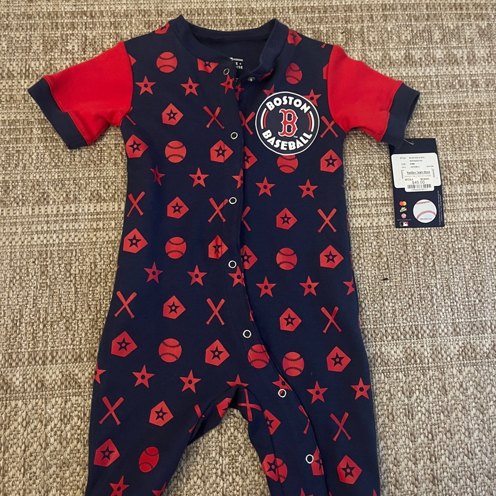 Genuine Merchandise Boston Baseball Kids One Piece - Navy and Red